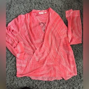 NYC blouse pink sheer